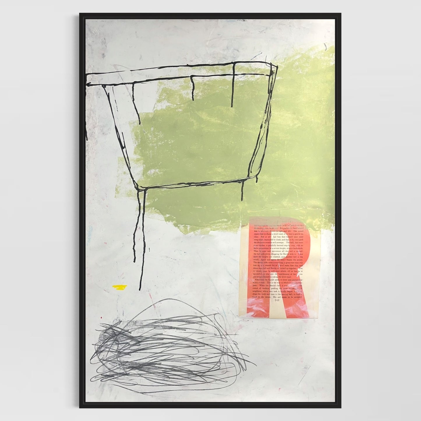 Original Mixed Media Abstract Modern Art Painting 24x36 "Ranine" Signed