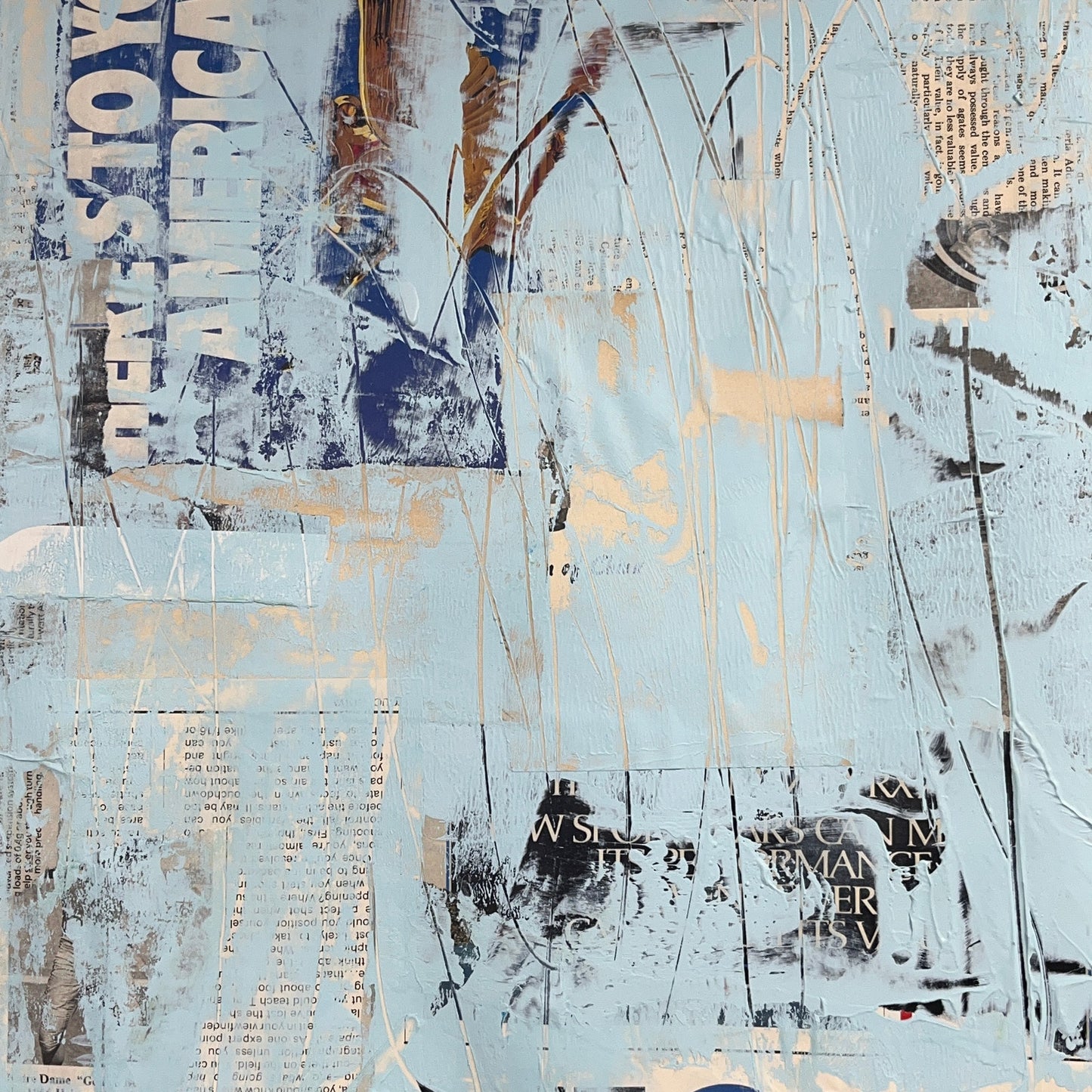 Original Mixed Media Abstract Modern Art Painting 18x24 "Bobeche" Signed