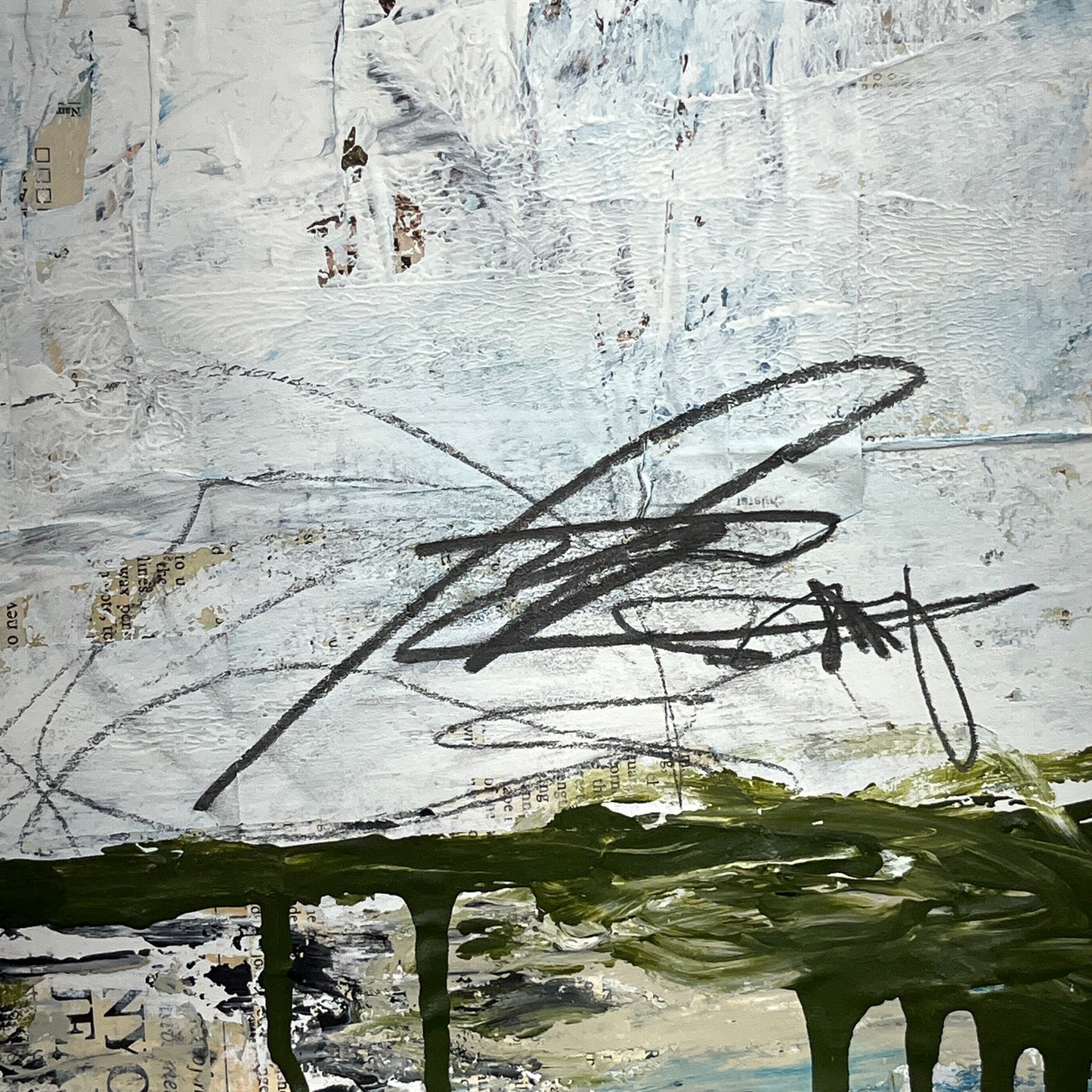 Original Mixed Media Abstract Modern Art Painting 18x24 "Zakuska" Signed