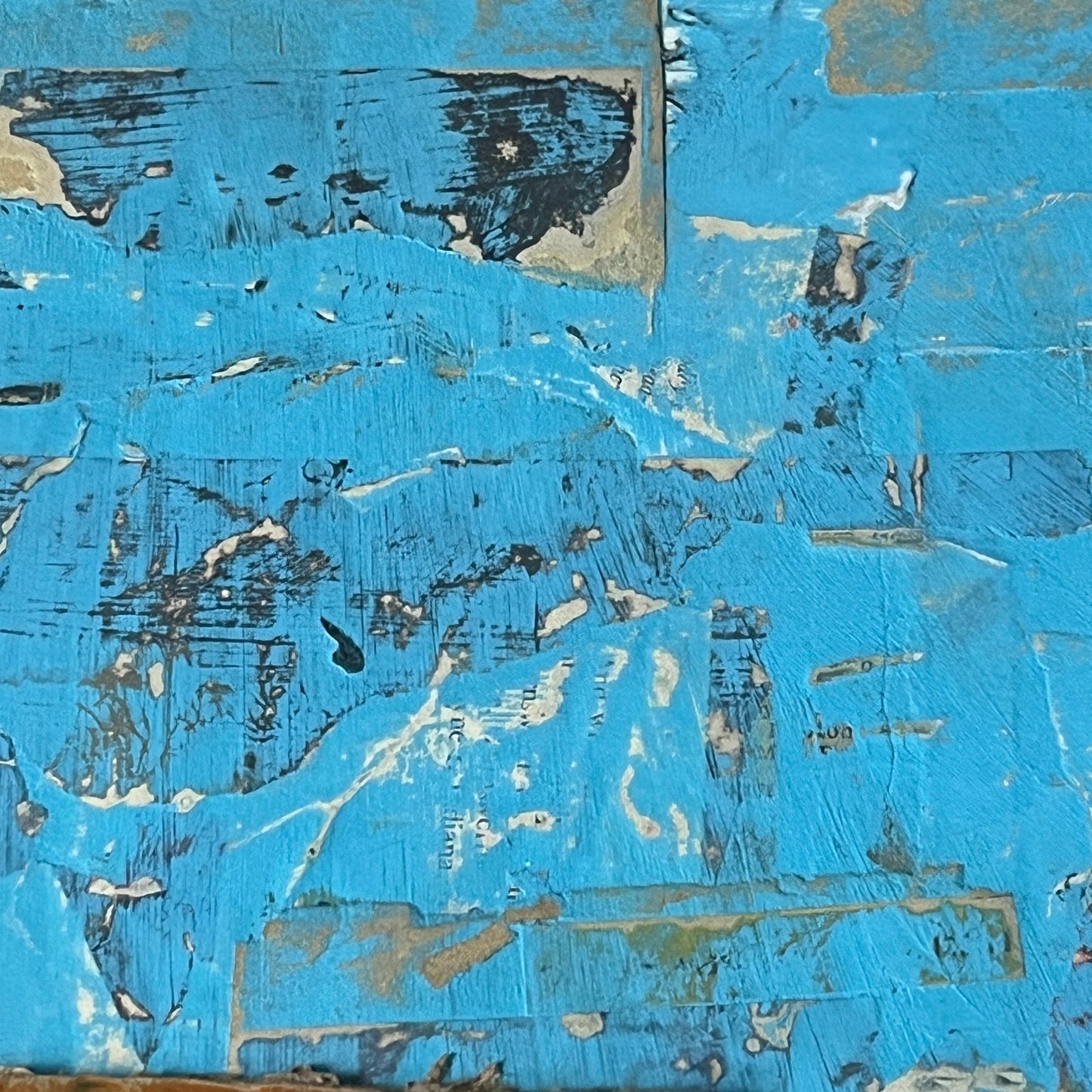 Original Mixed Media Abstract Art Collage Painting 9x12 "Chide"