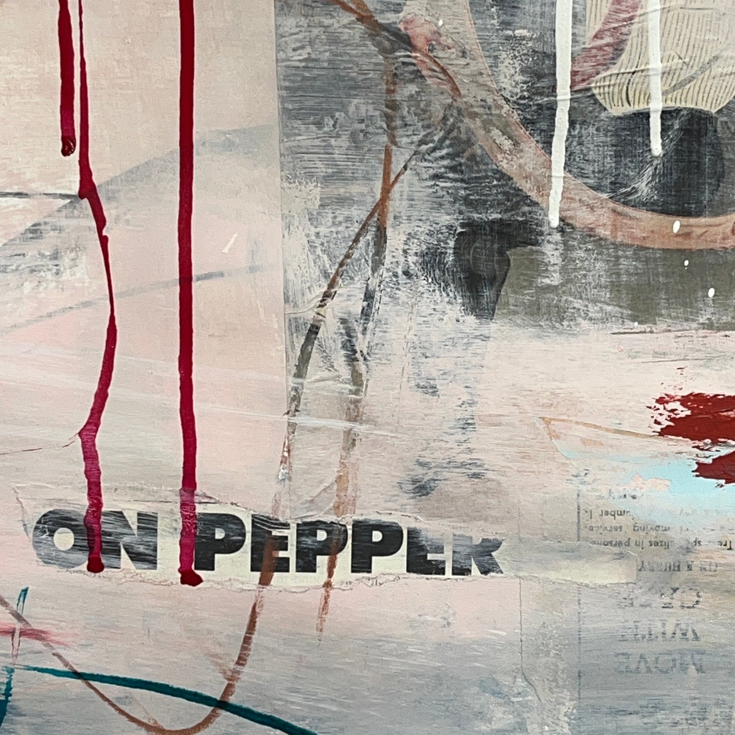 Original Mixed Media Abstract Modern Art Painting 24x36 “On Pepper" Signed