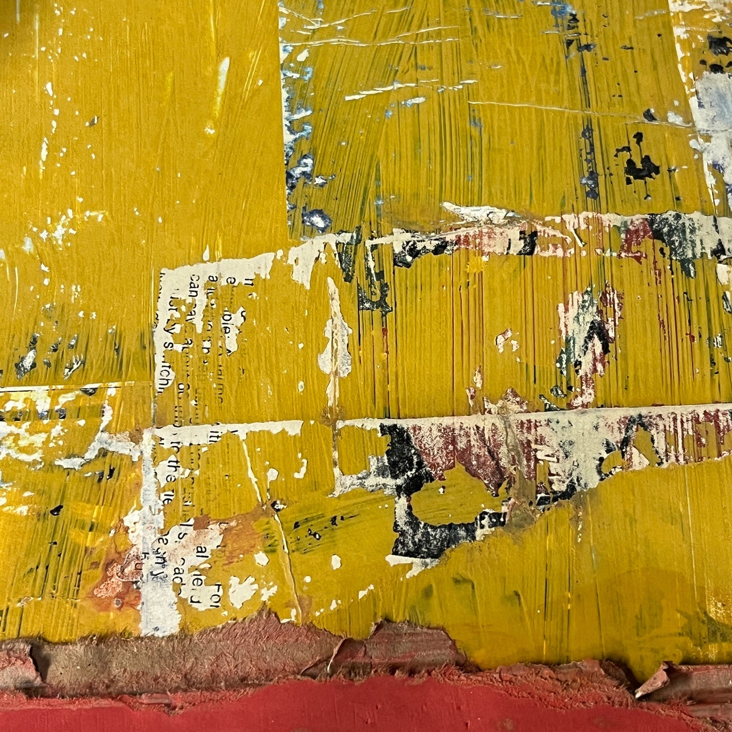 Original Mixed Media Abstract Art Collage Painting 11x14 "Mesa"