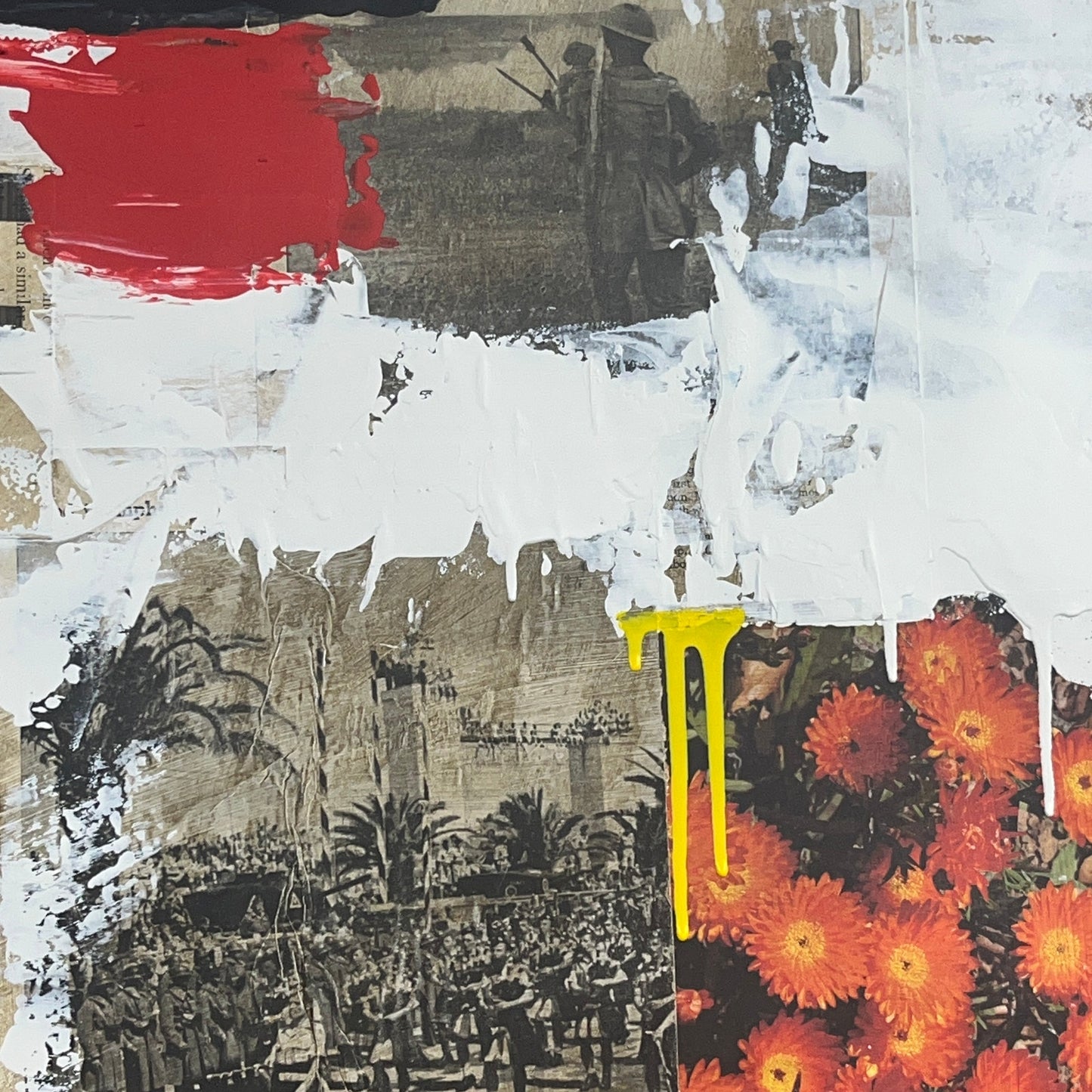 Original Mixed Media Abstract Modern Art Painting 24x36 "Jef" Signed