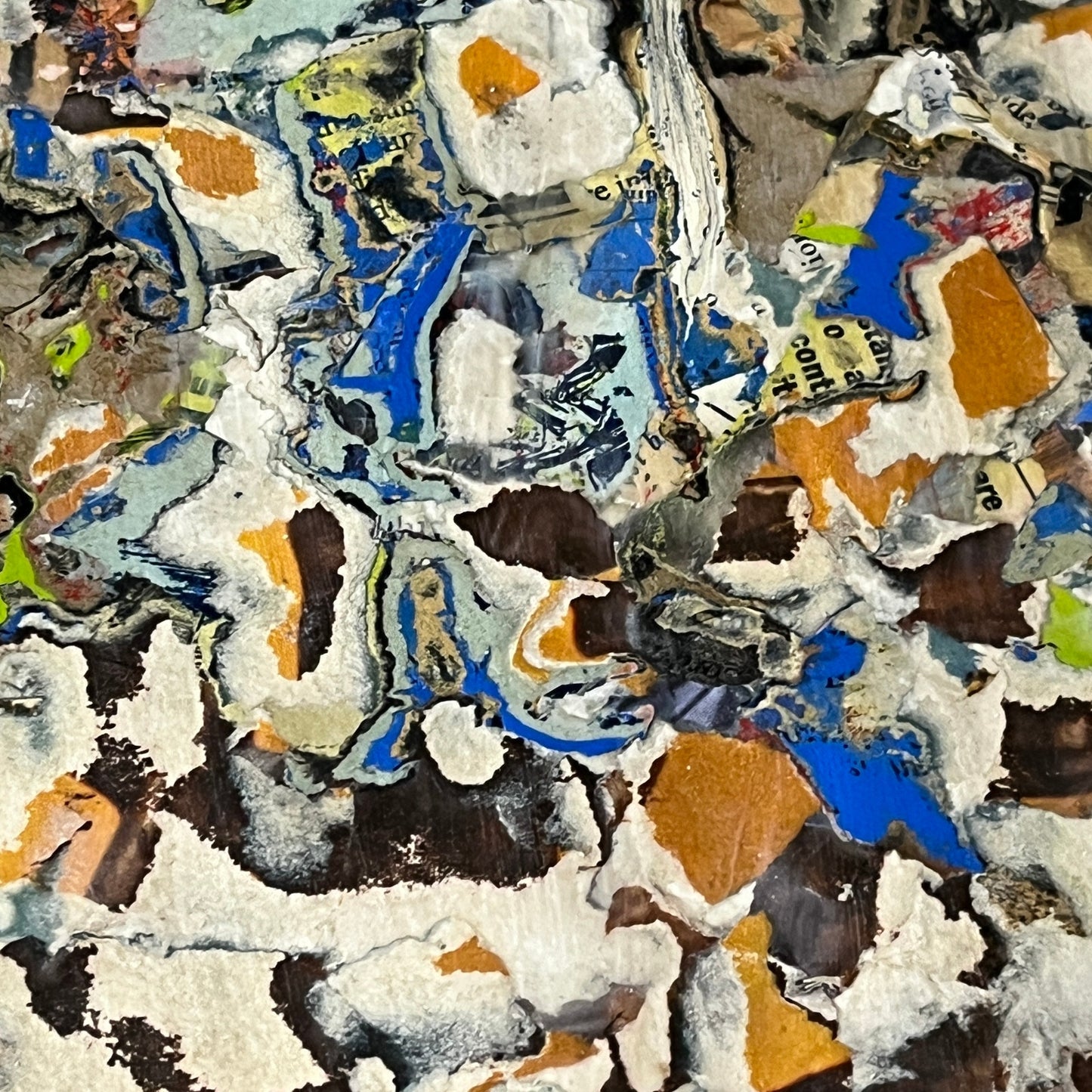 Original Mixed Media Abstract Art Collage 9x12 "1949 Arizona Highways Magazine"