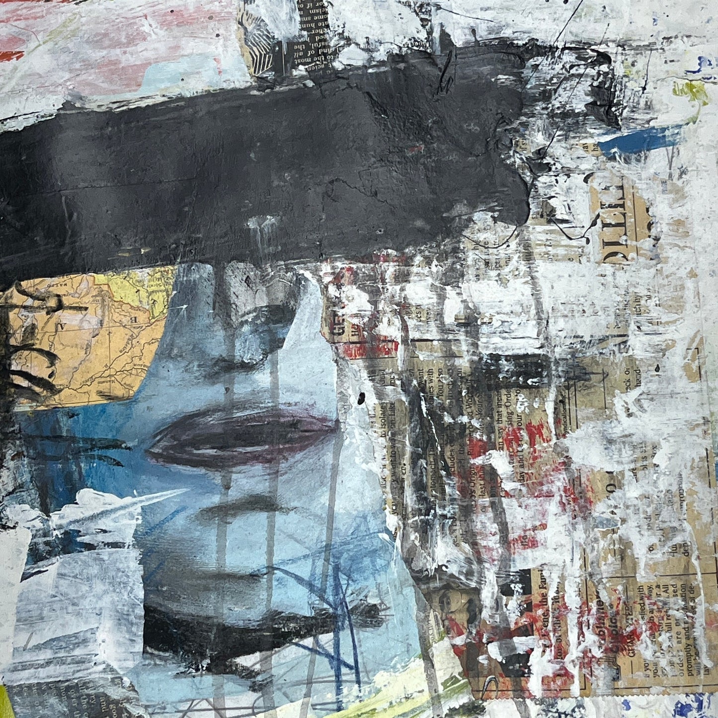 Original Mixed Media Abstract Art Painting 18x24 “Deprivation" Signed