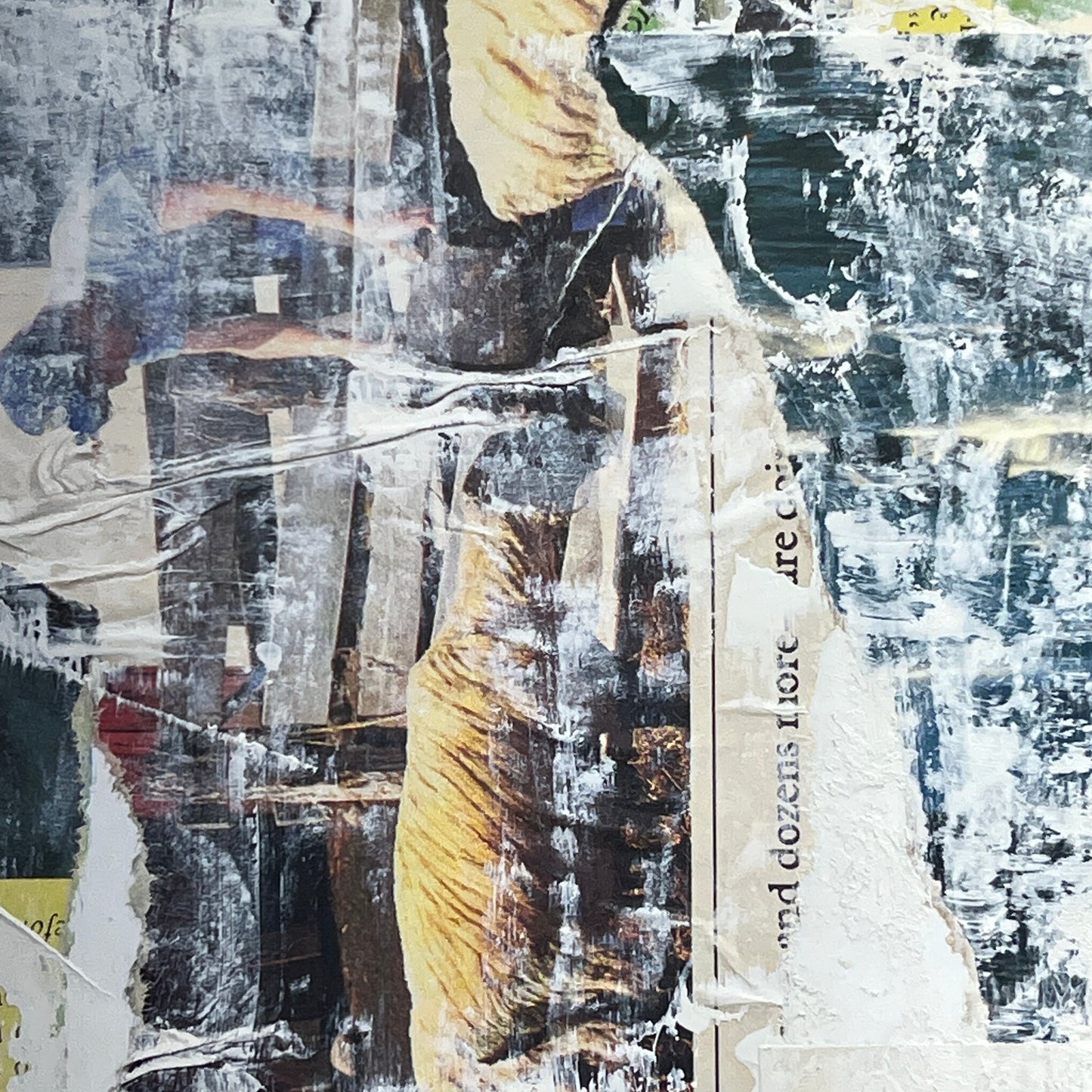 Original Mixed Media Abstract Modern Art Painting 18x24 "And John" Signed