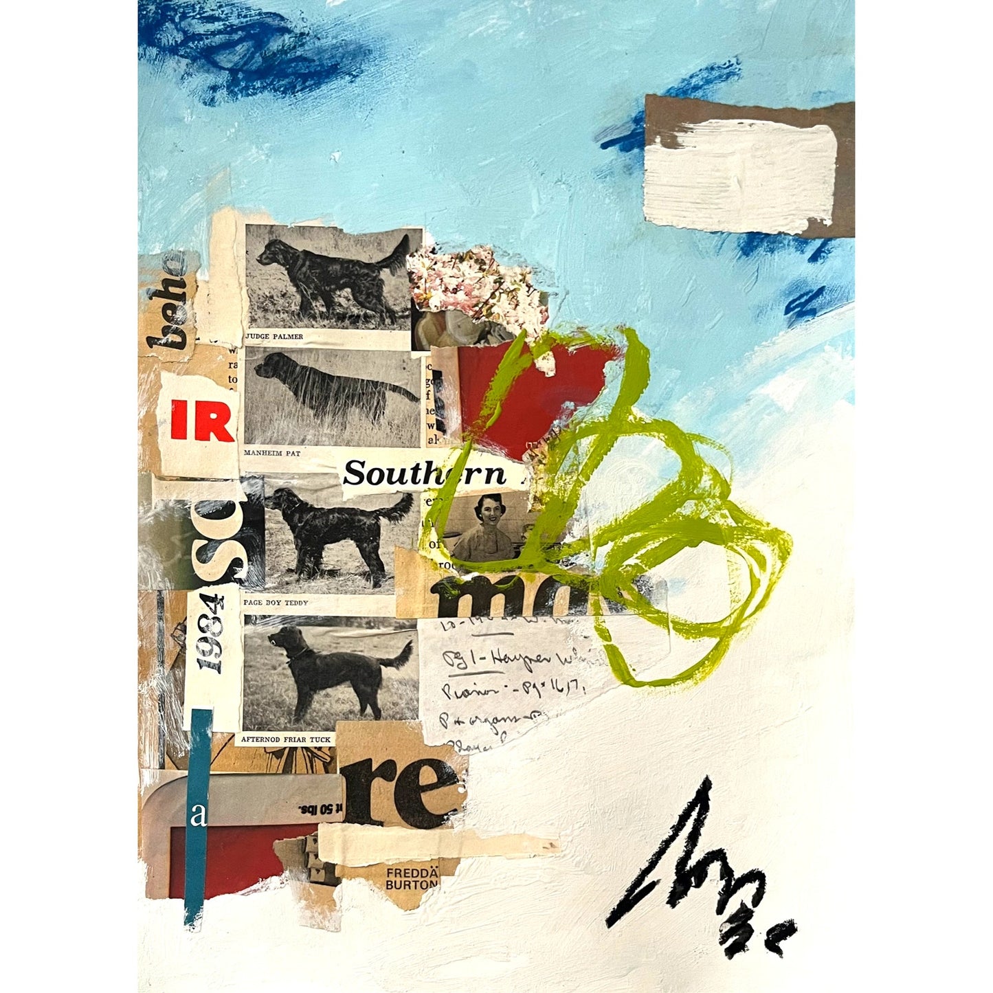 Original Abstract Modern Art Painting on Paper "Athetesis" #24 Signed