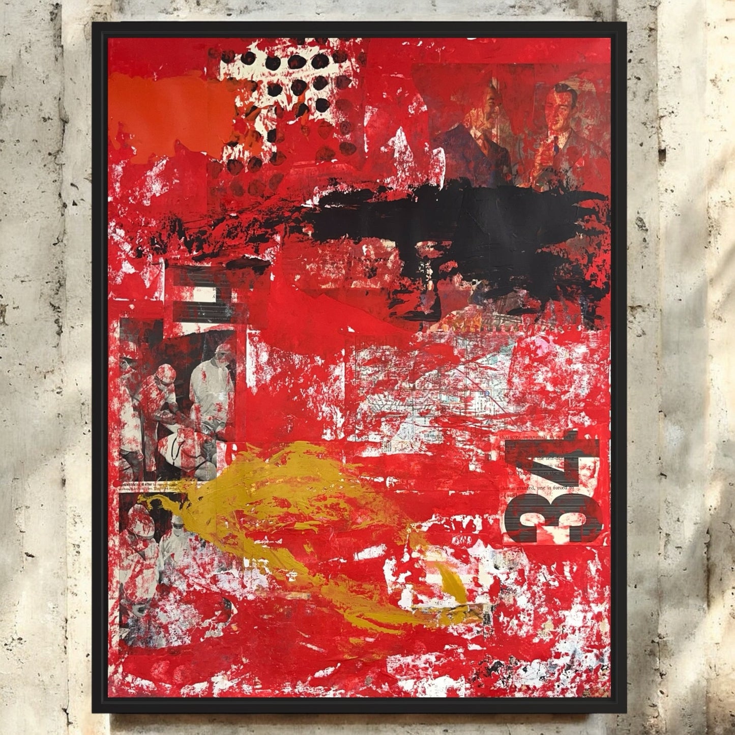 Original Mixed Media Abstract Modern Art Painting 18x24 "Retrogress" Signed