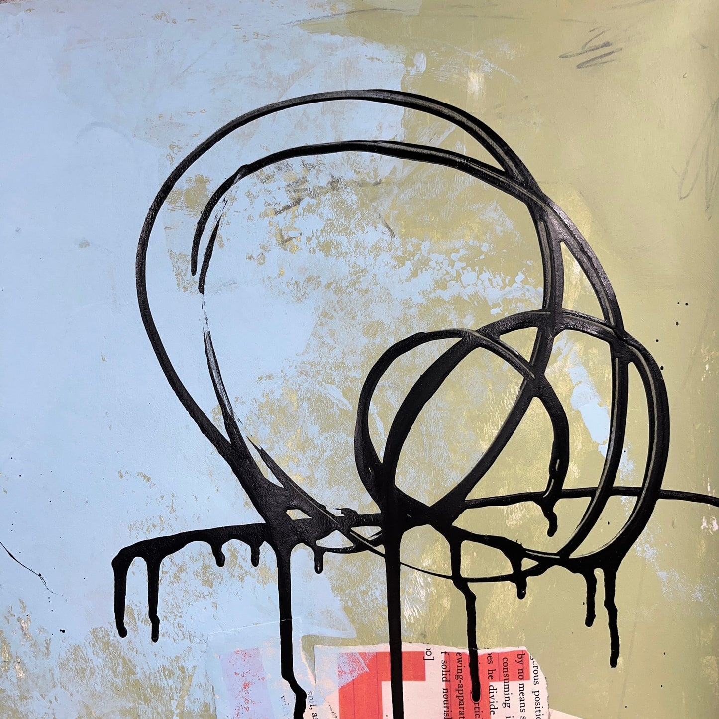 Original Mixed Media Abstract Modern Art Painting 18x24 "Connumerate" Signed