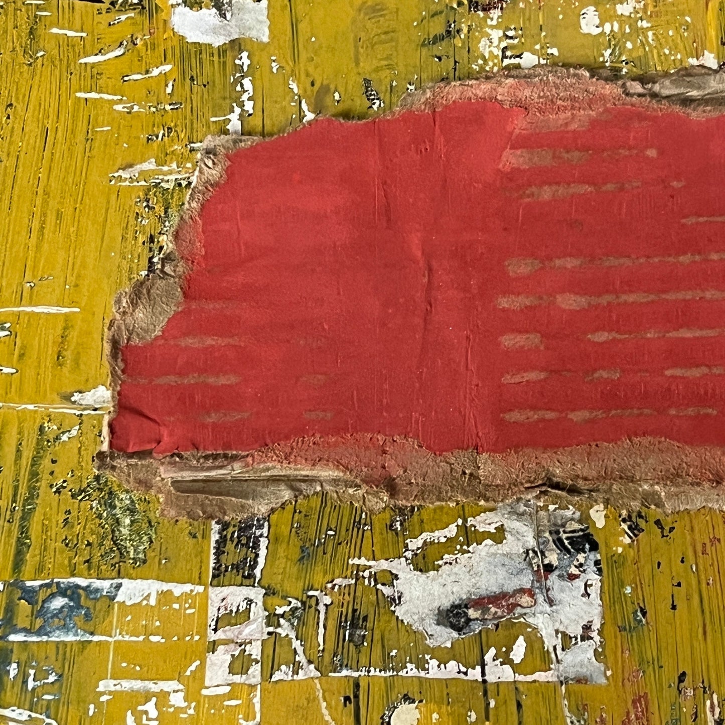 Original Mixed Media Abstract Art Collage Painting 11x14 "Brick"