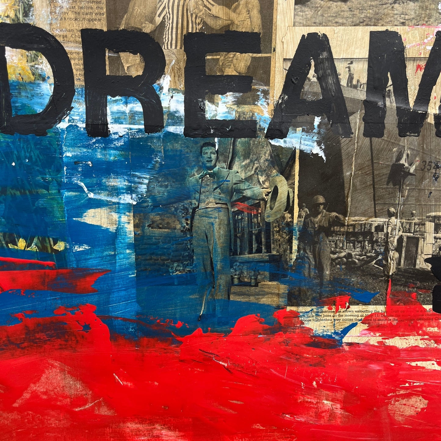Original Mixed Media Abstract Modern Art Painting 24x36 "Dream" Signed