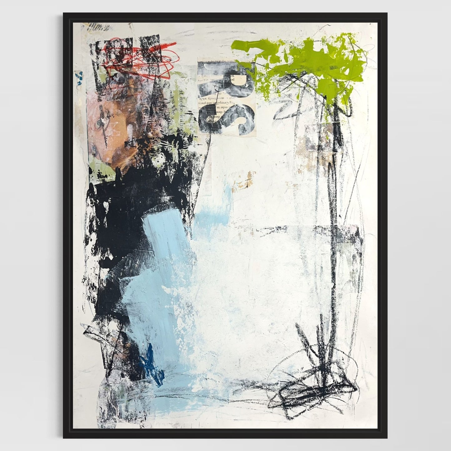 Original Mixed Media Abstract Modern Art Painting 18x24 "Zamarra" Signed