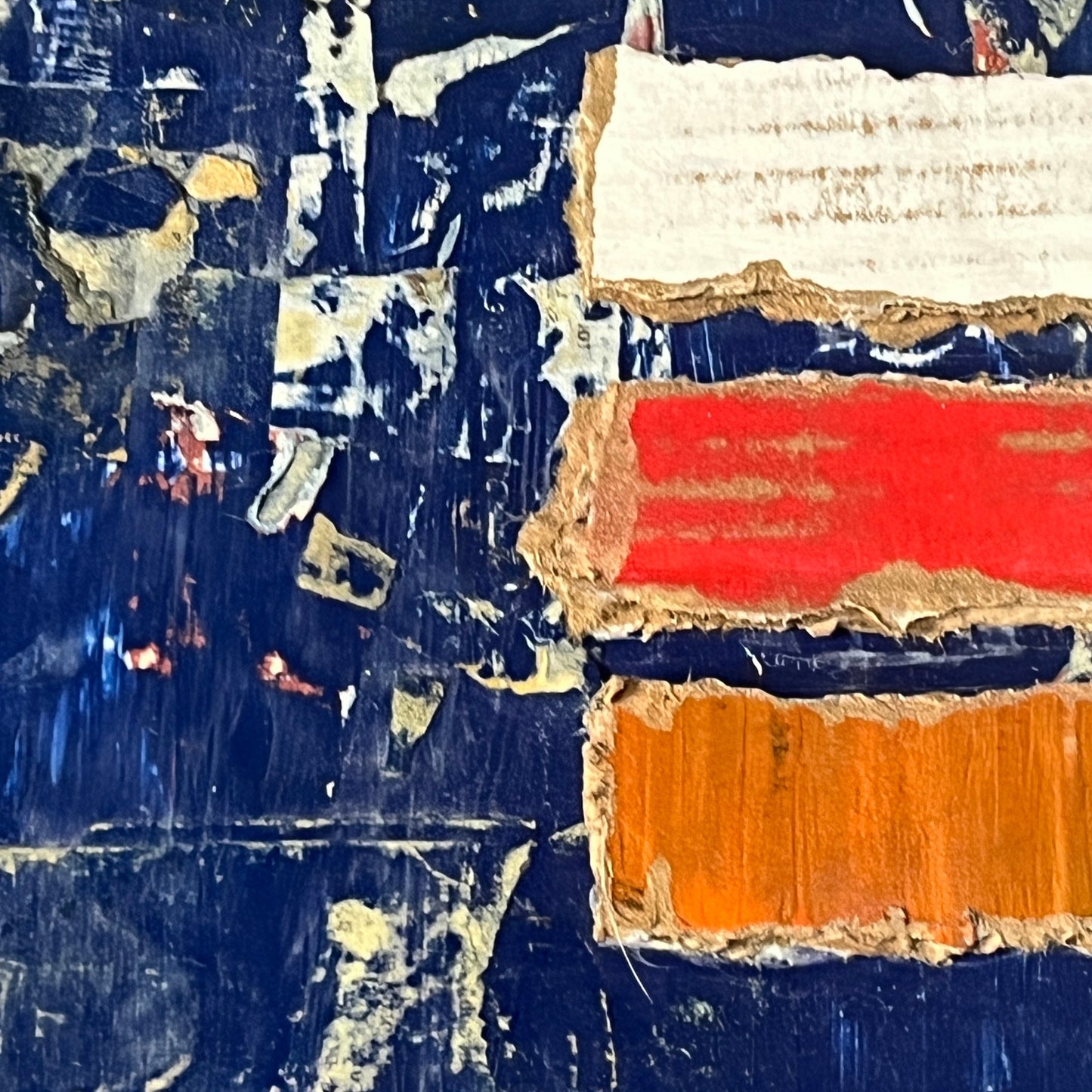 Original Mixed Media Abstract Art Collage Painting 11x14 "Mince"