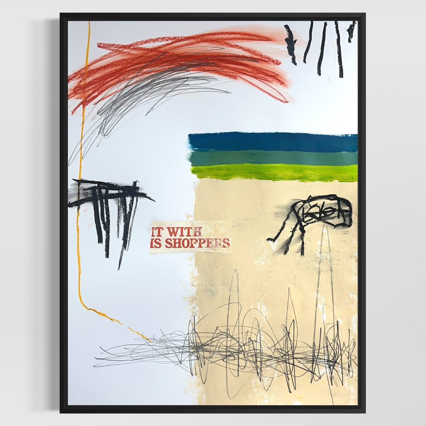 Original Mixed Media Abstract Modern Art Painting 18x24 "Chaldron" Signed
