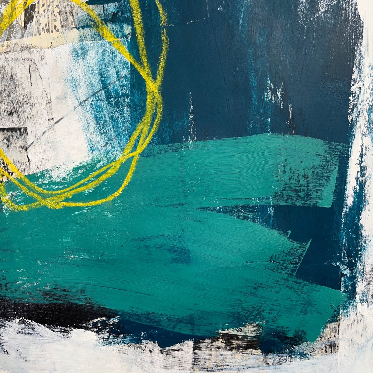 Original Mixed Media Abstract Modern Art Painting 18x24 "Xenurine" Signed