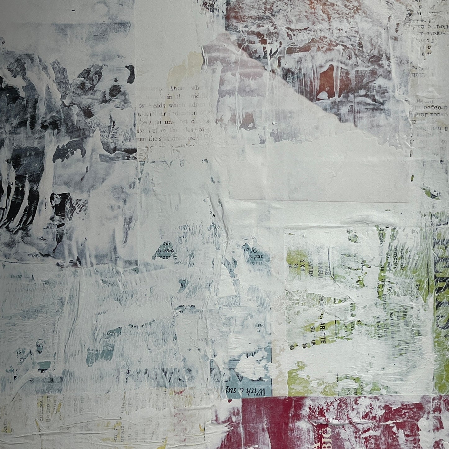 Original Mixed Media Abstract Modern Art Painting 18x24 "Freeport Journal"