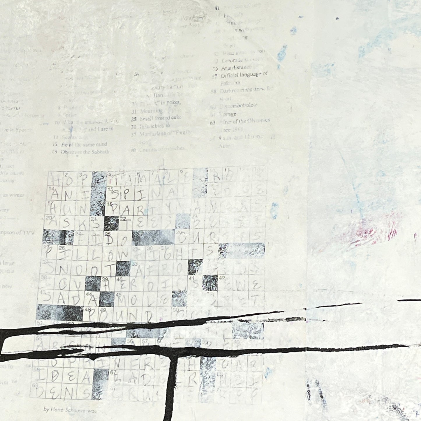 Original Mixed Media Abstract Modern Art Painting 24x36 "Tardiloquent" Signed