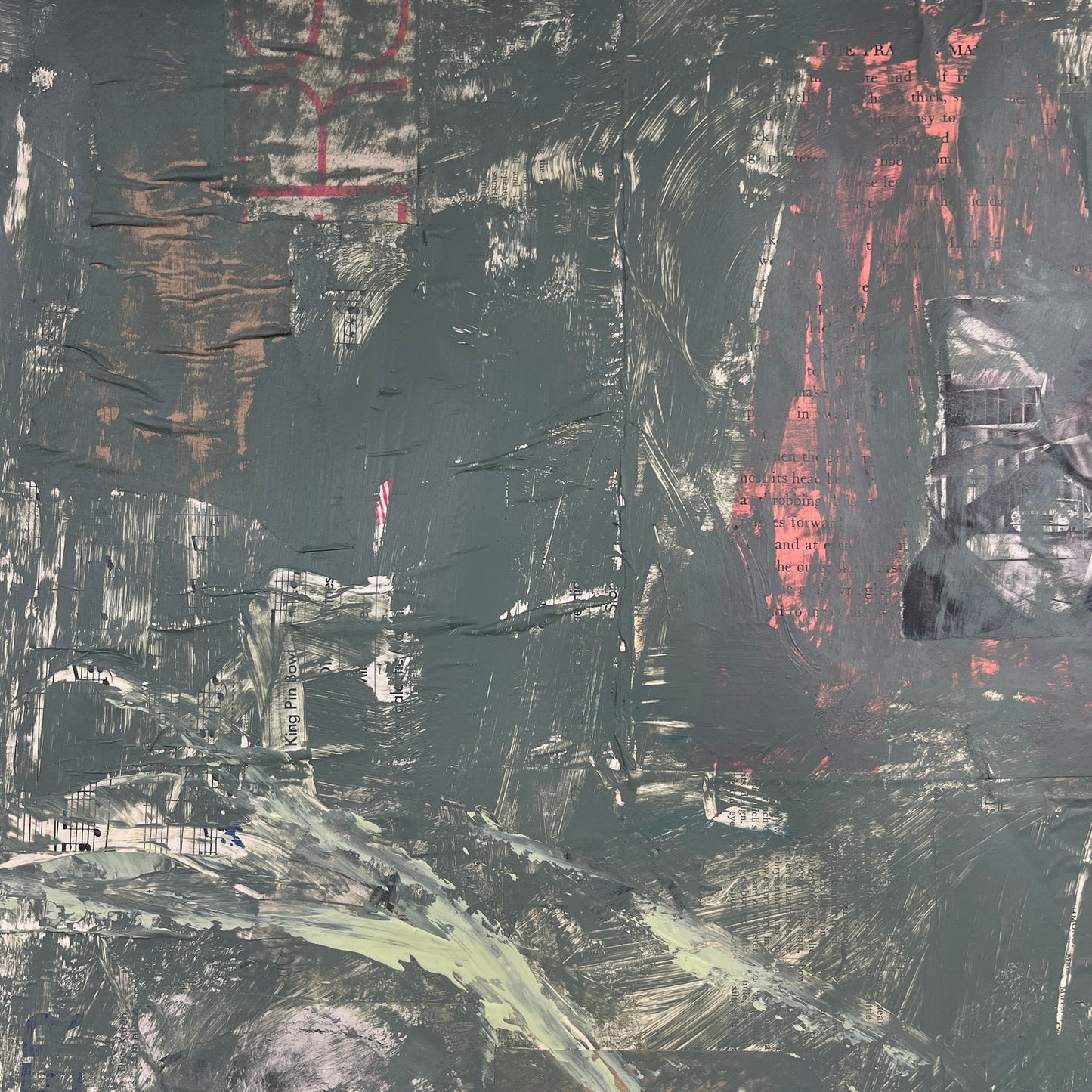 Original Mixed Media Abstract Modern Art Painting 18x24 "Quince" Signed