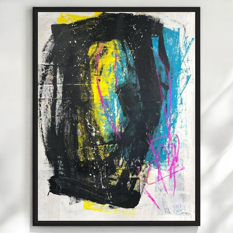 Original Mixed Media Abstract Modern Art Painting 18x24 "Irredentism" Signed