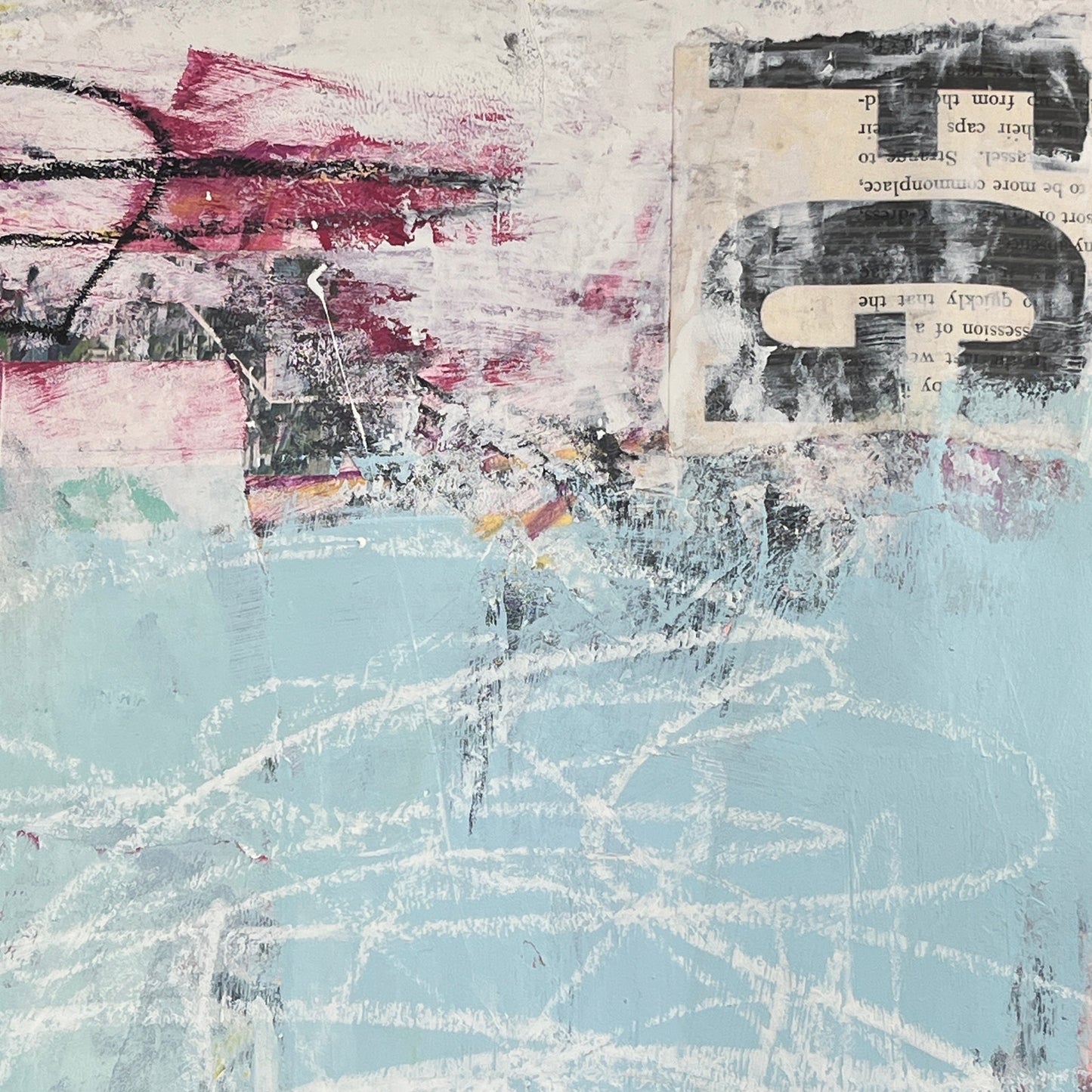 Original Mixed Media Abstract Modern Art Painting 18x24 "Adoral" Signed