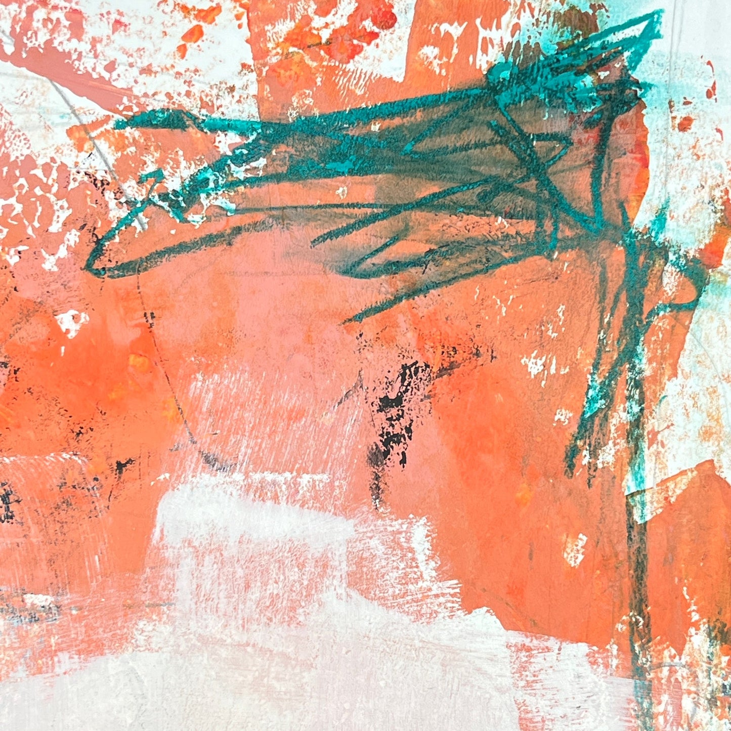 Original Mixed Media Abstract Modern Art Painting 18x24 "Diaskeuast" Signed