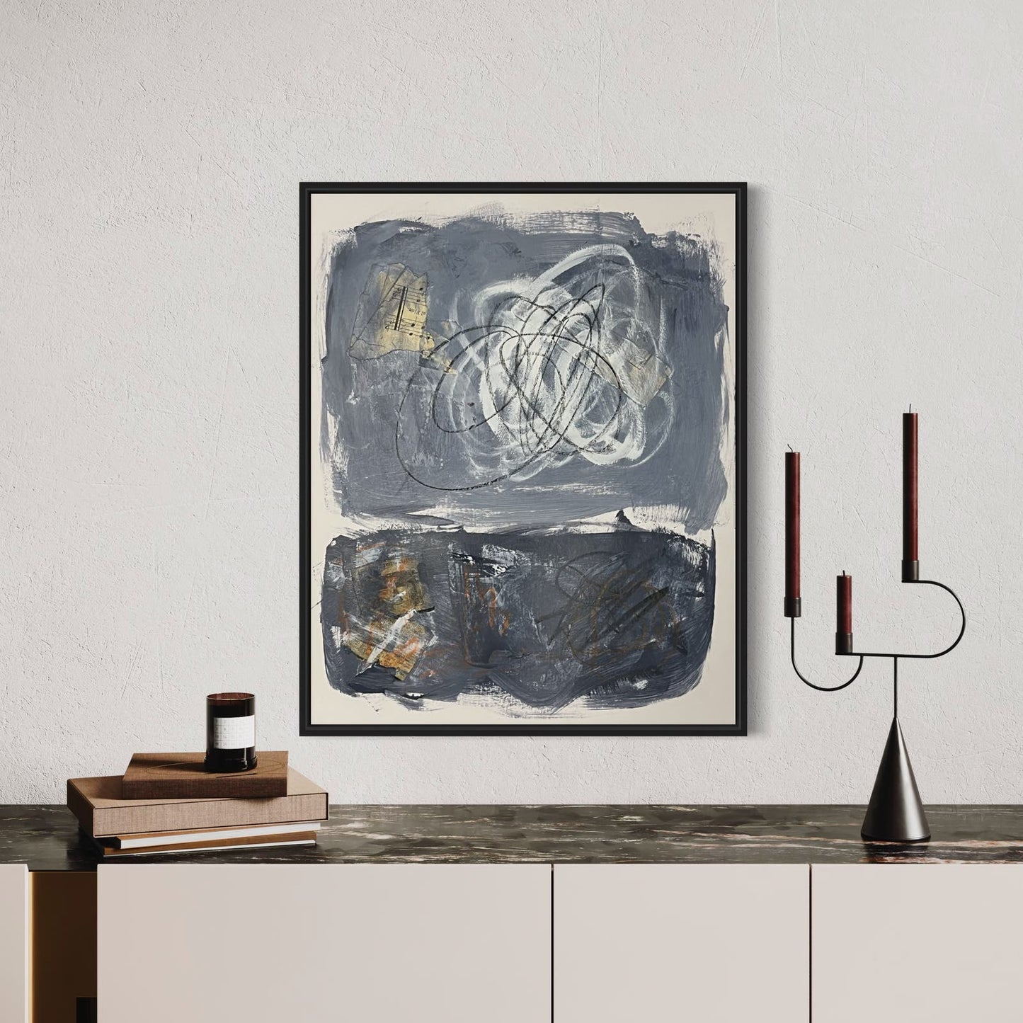 Original Mixed Media Abstract Art Painting 11x14 “Right-Brained" Signed w/ COA
