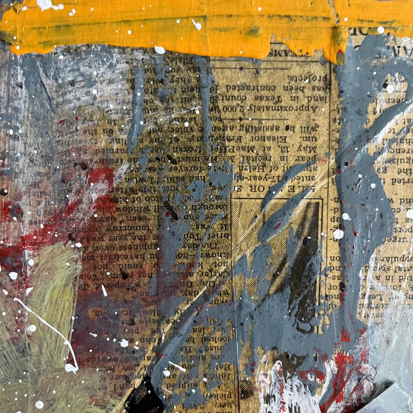 Original MASSIVE Framed Mixed Media Abstract Art Painting 42x30 “Oxidized” w COA