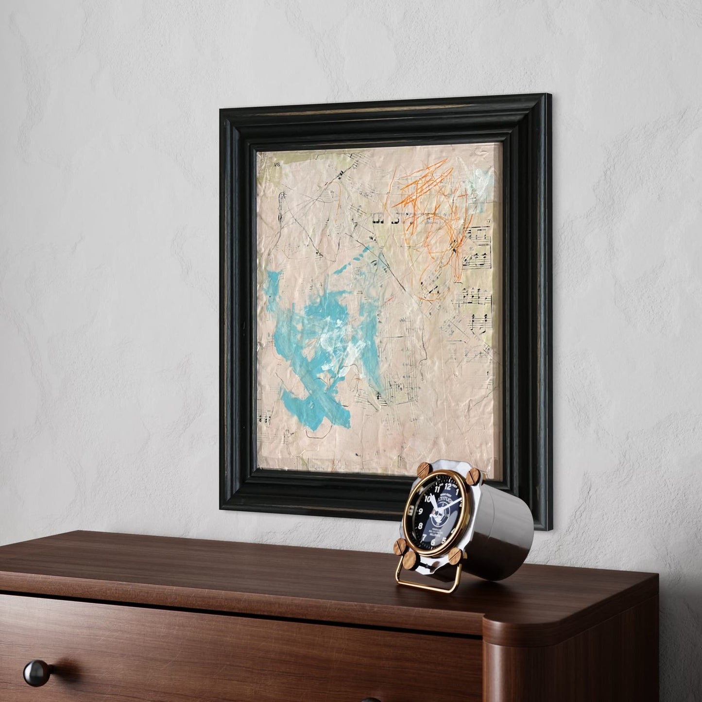 Original Framed Mixed Media Abstract Art Painting 12.5x14.5 “Blush" With COA TK1