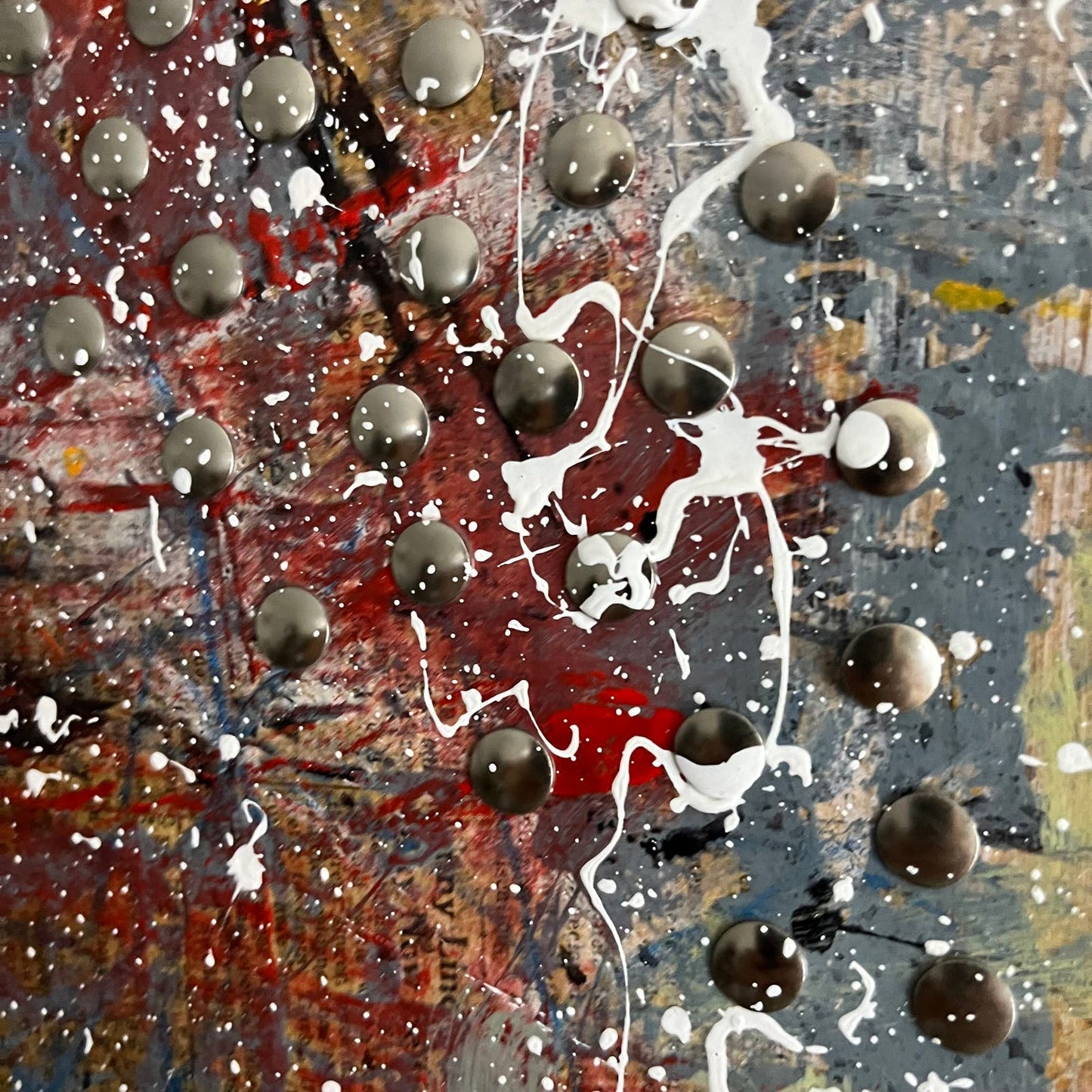 Original MASSIVE Framed Mixed Media Abstract Art Painting 42x30 “Oxidized” w COA