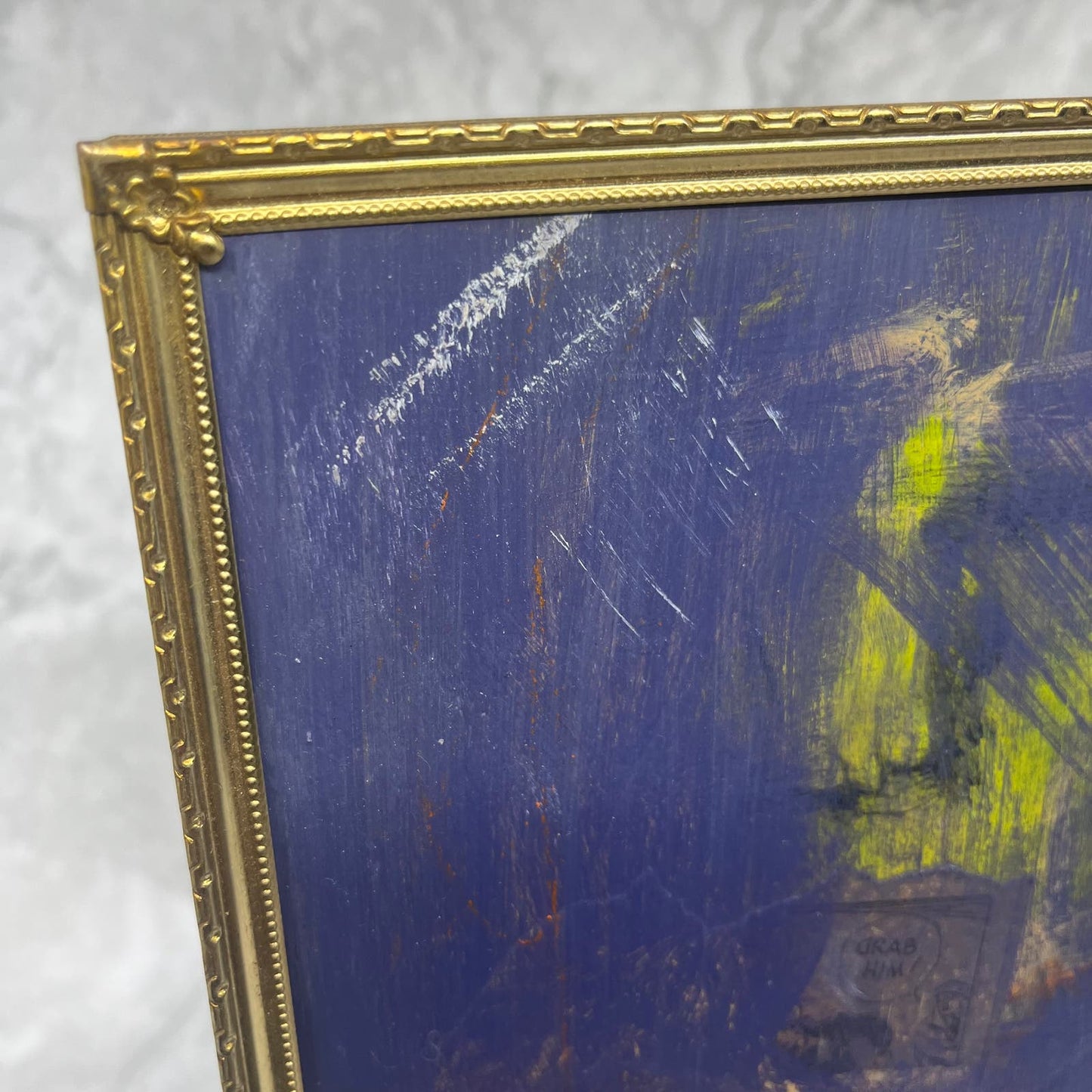 Original Framed Mixed Media Abstract Art Painting 10x12 “Patchwork” With COA