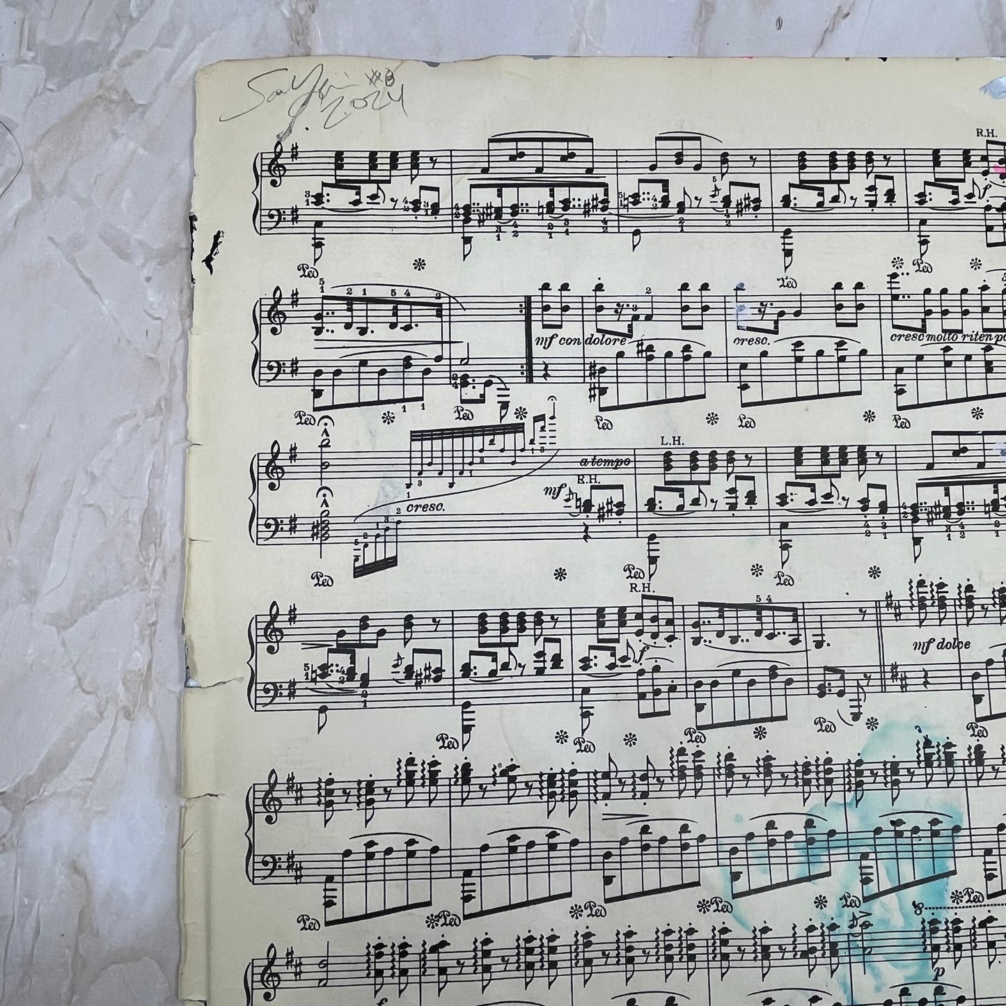 Original Mixed Media Abstract Art Painting 10x13” Vivid Notes Signed #8