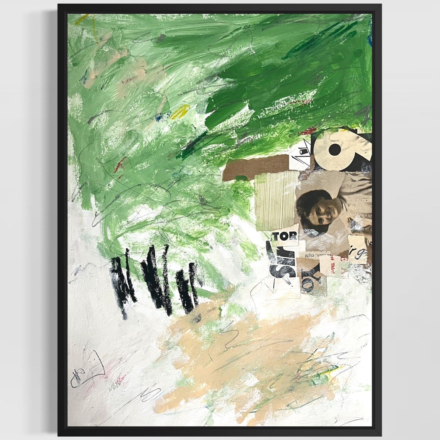 Original Abstract Modern Art Painting on Paper "Ambulophobia" #4 Signed