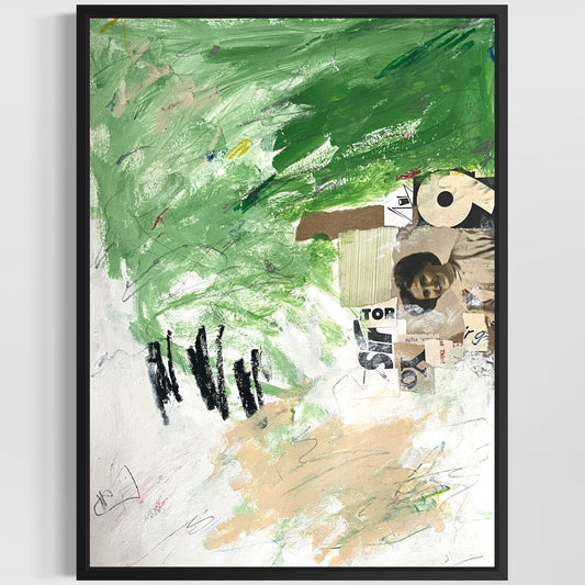 Original Abstract Modern Art Painting on Paper "Ambulophobia" #4 Signed
