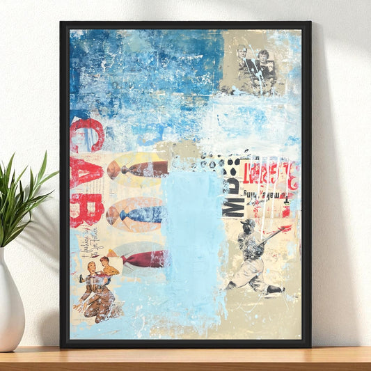 Original Mixed Media Abstract Modern Art Painting 18x24 "CAB" Signed