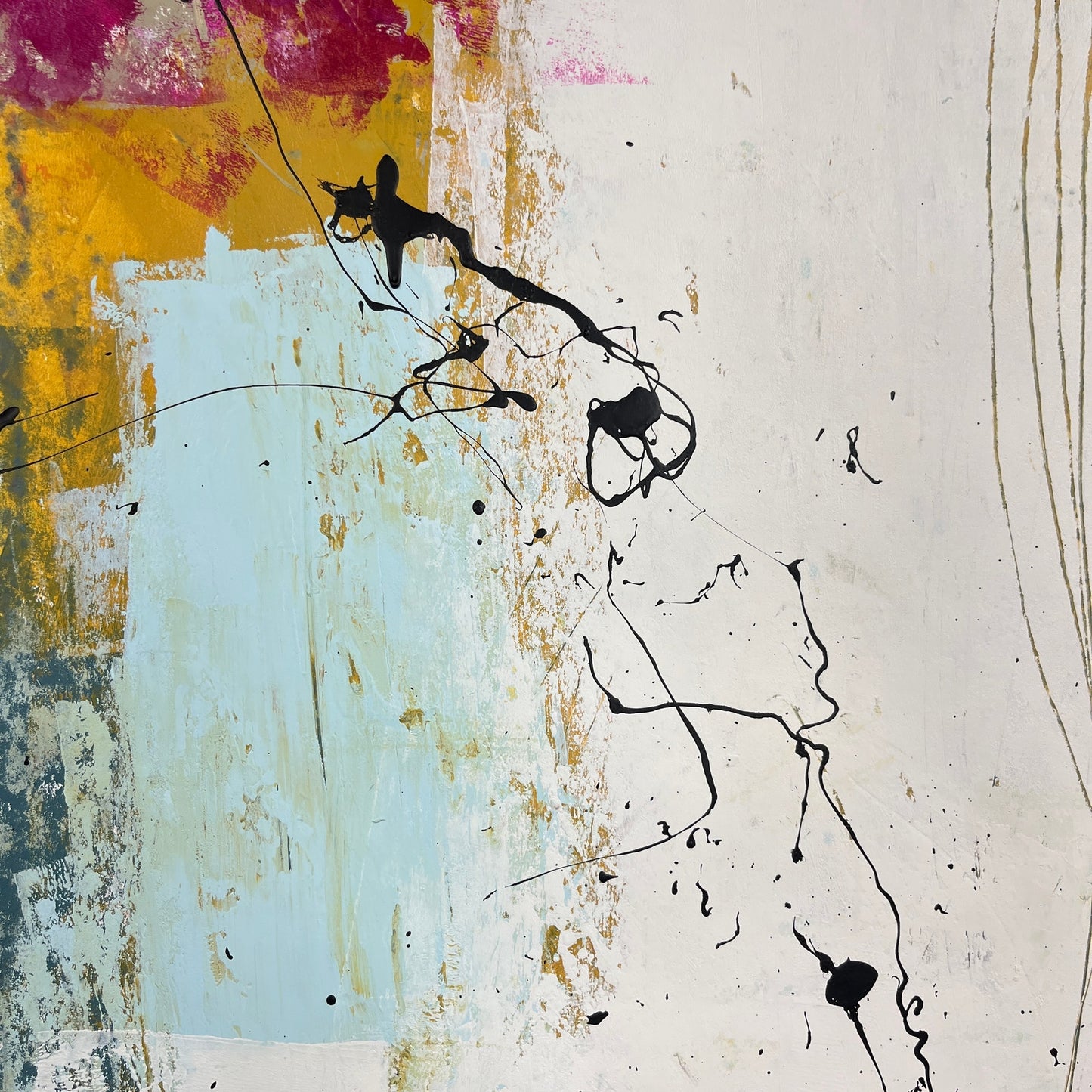 Original Mixed Media Abstract Modern Art Painting 18x24 "Lorimer" Signed
