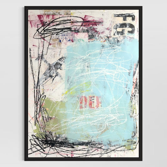 Original Mixed Media Abstract Modern Art Painting 18x24 "Adoral" Signed