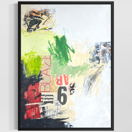 Original Mixed Media Abstract Modern Art Painting 18x24 "Vaticinal" Signed