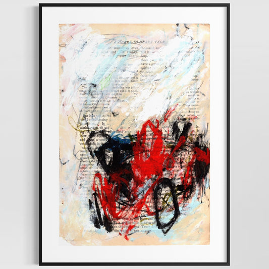 Original Abstract Modern Art Painting on Paper from 1902 Magazine #30 Signed