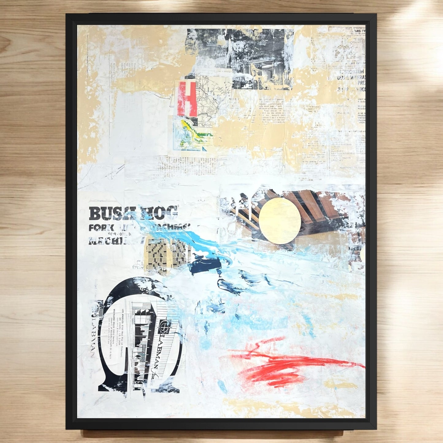 Original Mixed Media Abstract Modern Art Painting 18x24 "Bush Hog" Signed