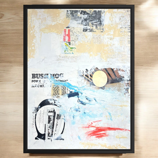 Original Mixed Media Abstract Modern Art Painting 18x24 "Bush Hog" Signed