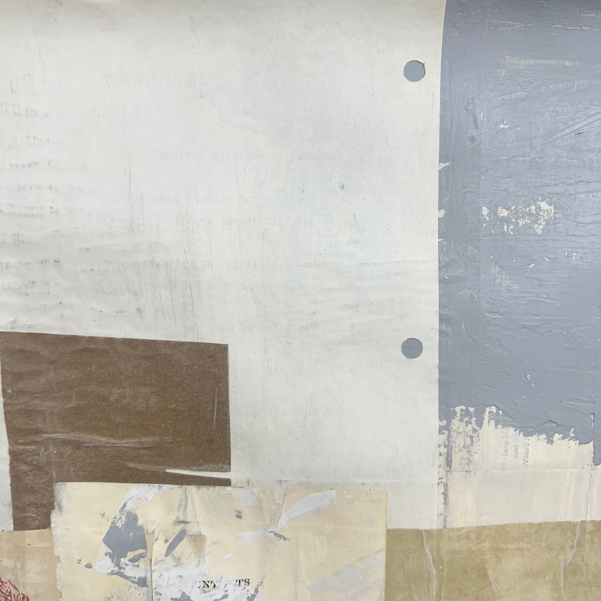 Original Mixed Media Modern Art Collage Painting 18x24 "Atrabiliary" Signed