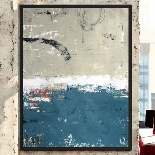 Original Mixed Media Abstract Modern Art Painting 18x24 "Prospice II" Signed