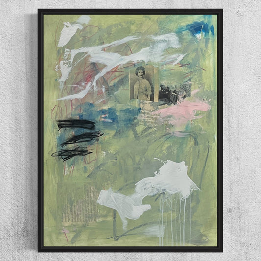 Original Mixed Media Abstract Art Painting 18x24 “Mention" Signed