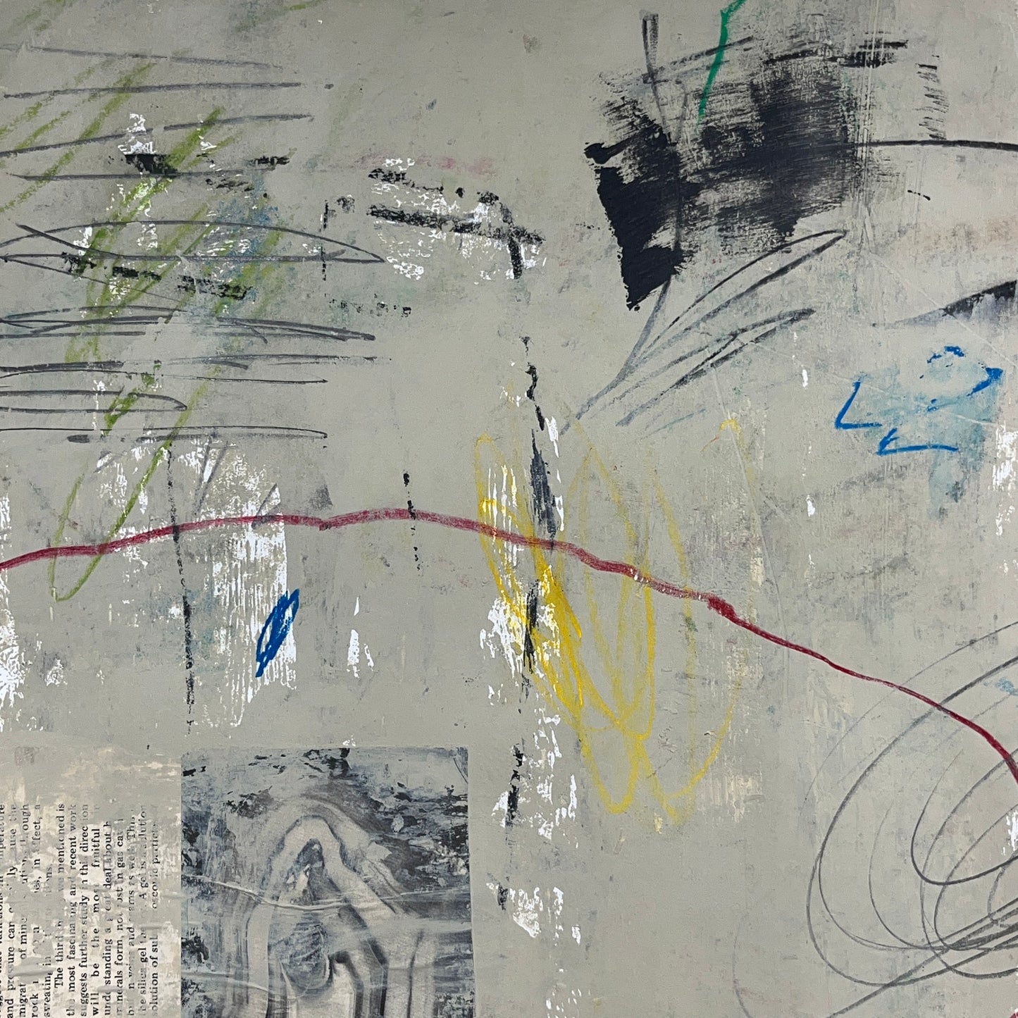 Original Mixed Media Abstract Modern Art Painting 18x24 "Quarrelet" Signed