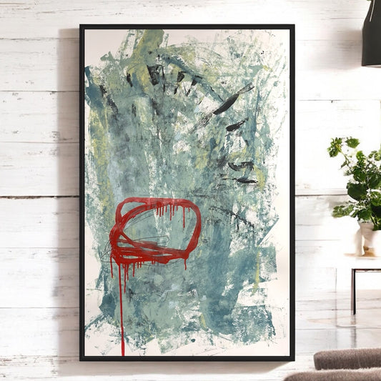 Original Mixed Media Abstract Modern Art Painting 24x36 "Upaithric" Signed