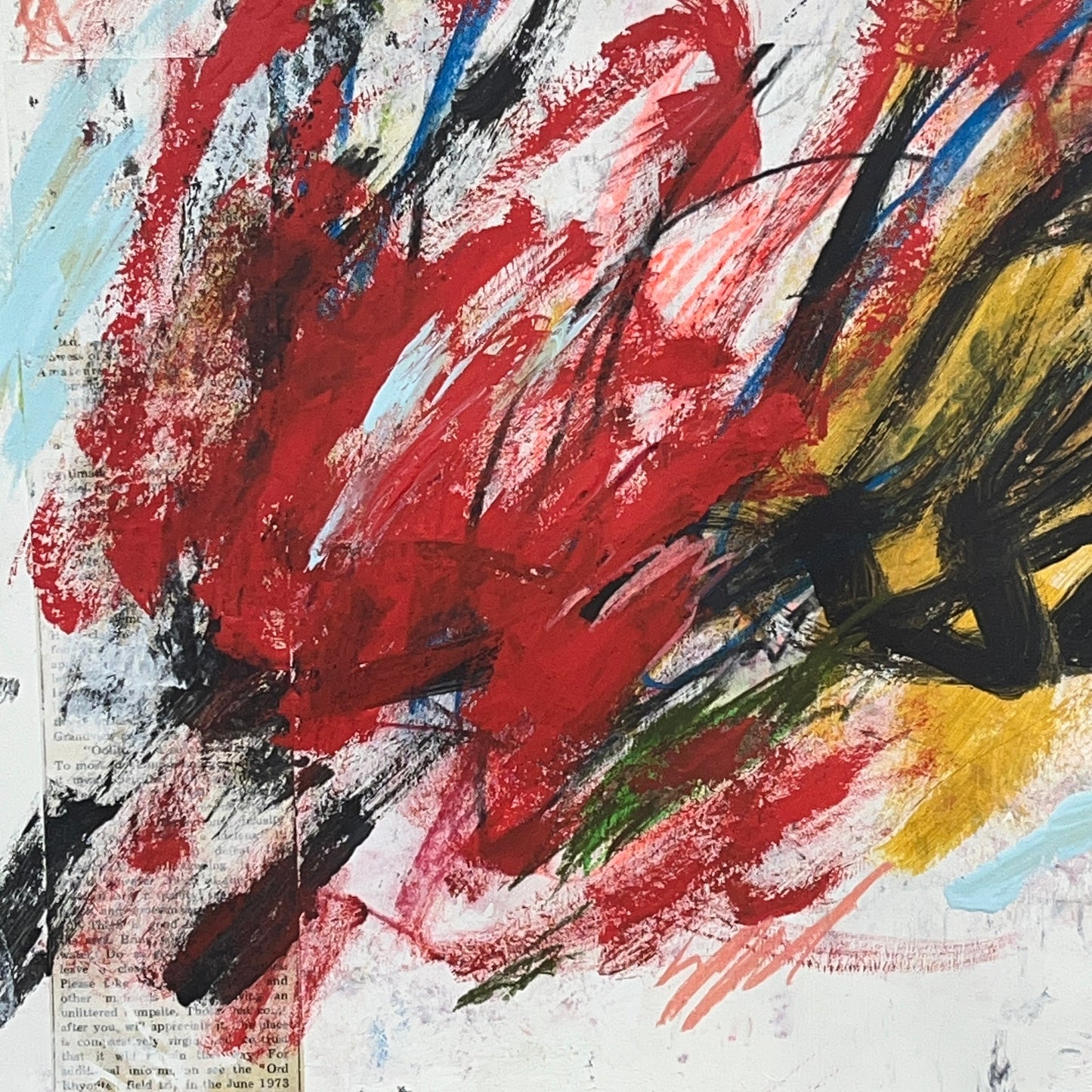 Original Mixed Media Abstract Modern Art Painting 18x24 "Parentelic" Signed