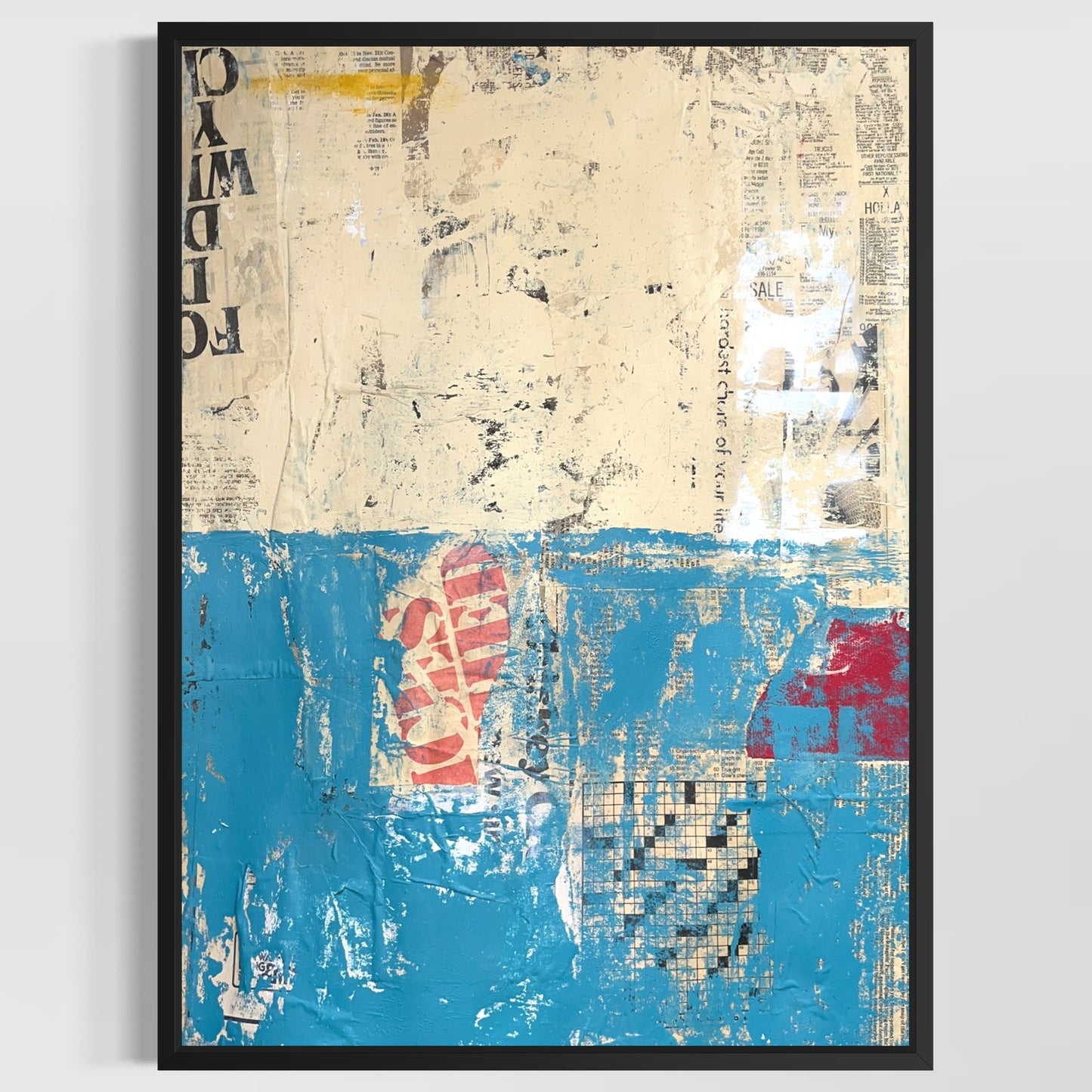 Original Mixed Media Abstract Modern Art Painting 18x24 "Telamon" Signed