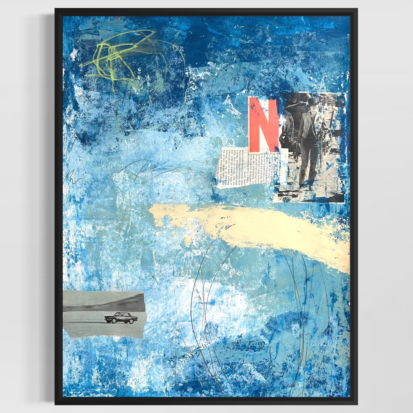 Original Mixed Media Abstract Modern Art Painting 18x24 "Tachyscope" Signed