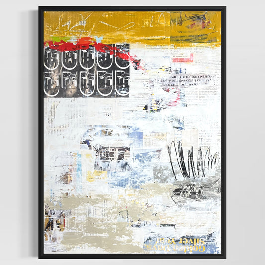 Original Mixed Media Abstract Modern Art Painting 18x24 "Bharal" Signed