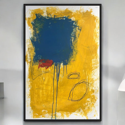 Original Mixed Media Abstract Modern Art Painting 24x36 "Bletonism" Signed